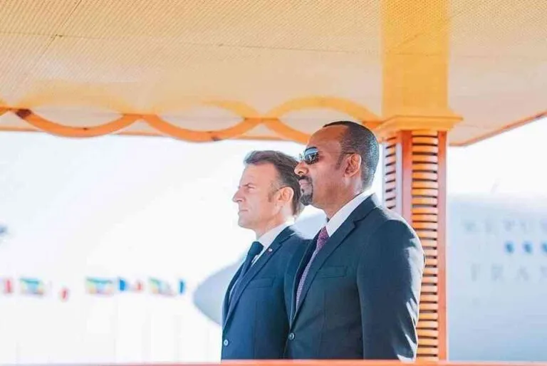French President Macron Arrives in Ethiopia